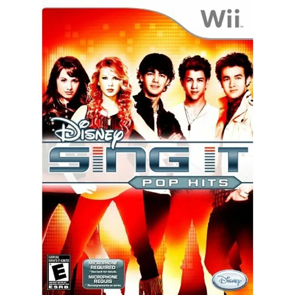 WII Nintendo DISNEY SING IT: POP HITS Complete w/Manual Tested Working